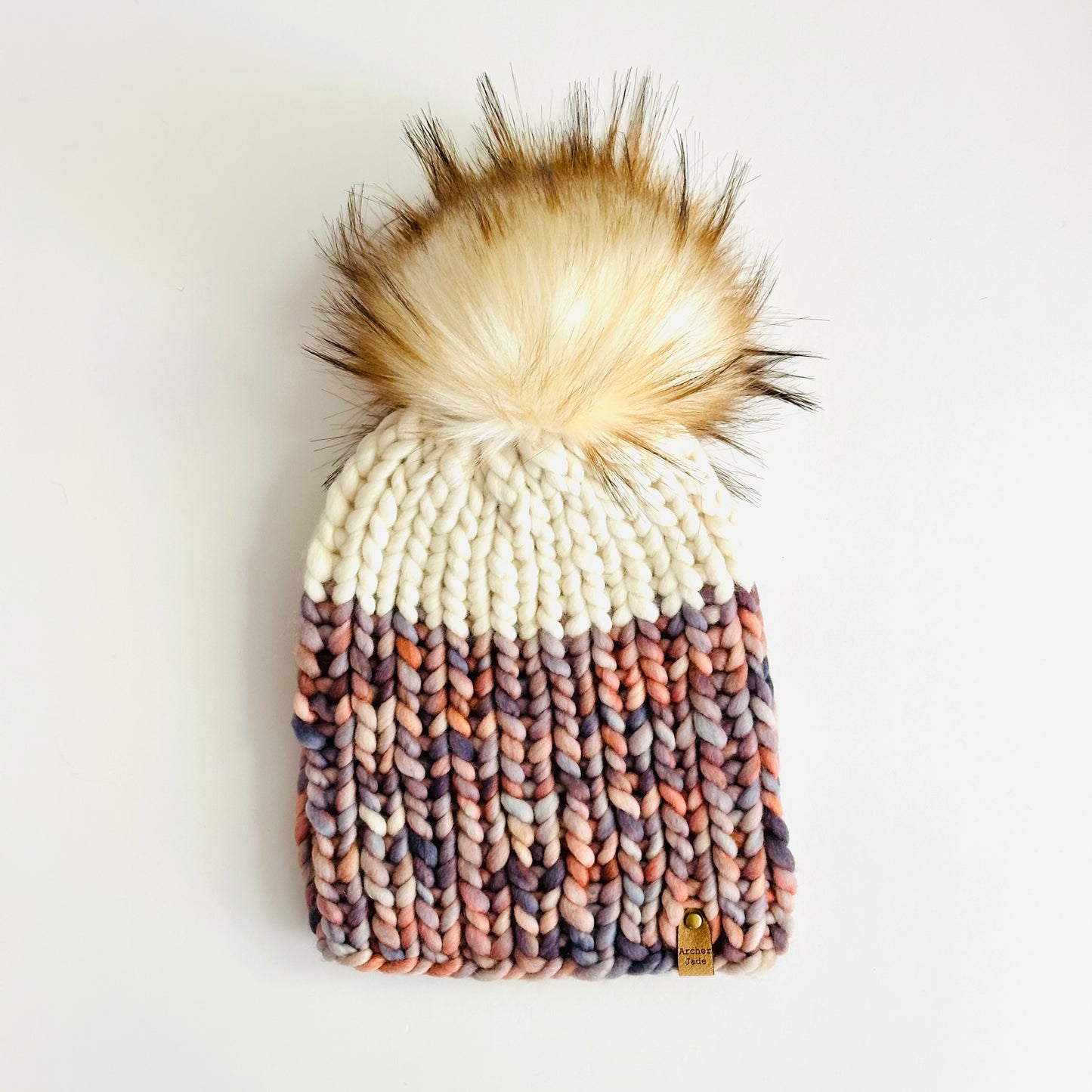 Child Colour Block - Cream/Pink Swirl