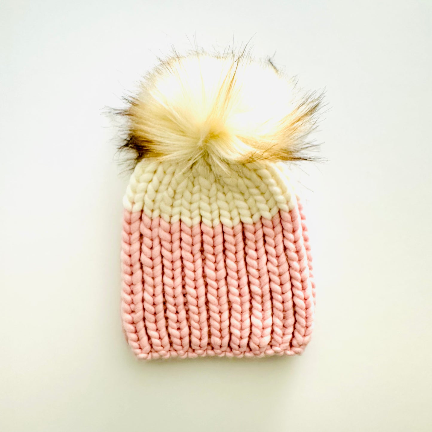 Toddler Colour Block - Cream/Pink