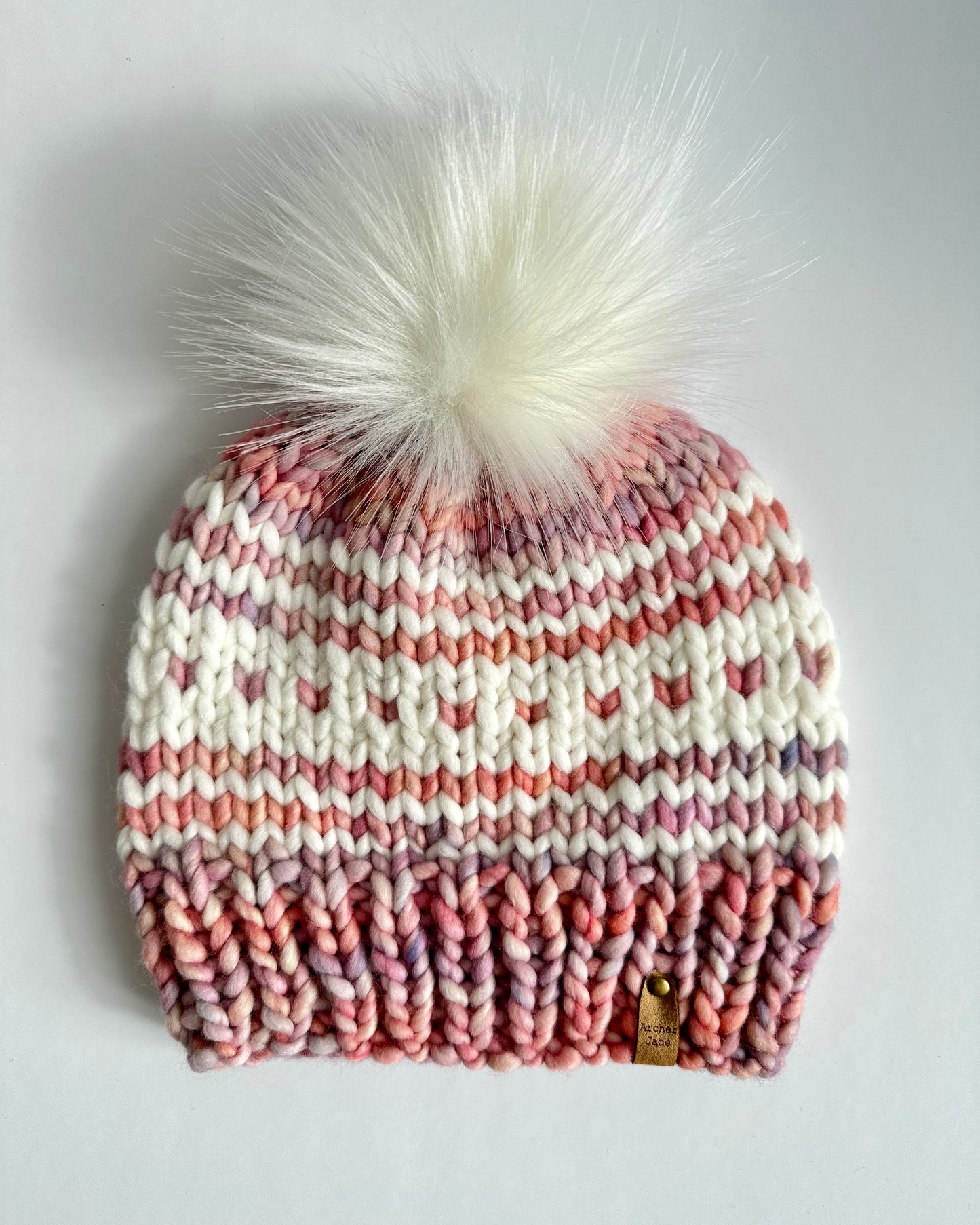 Child Cozy Cabin Beanie - Pink Swirl