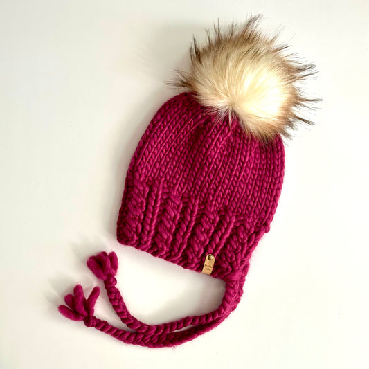 Child Bonnet - Deep Pink