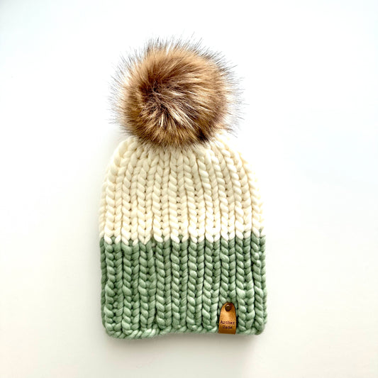 Colour Block - Cream/Sage