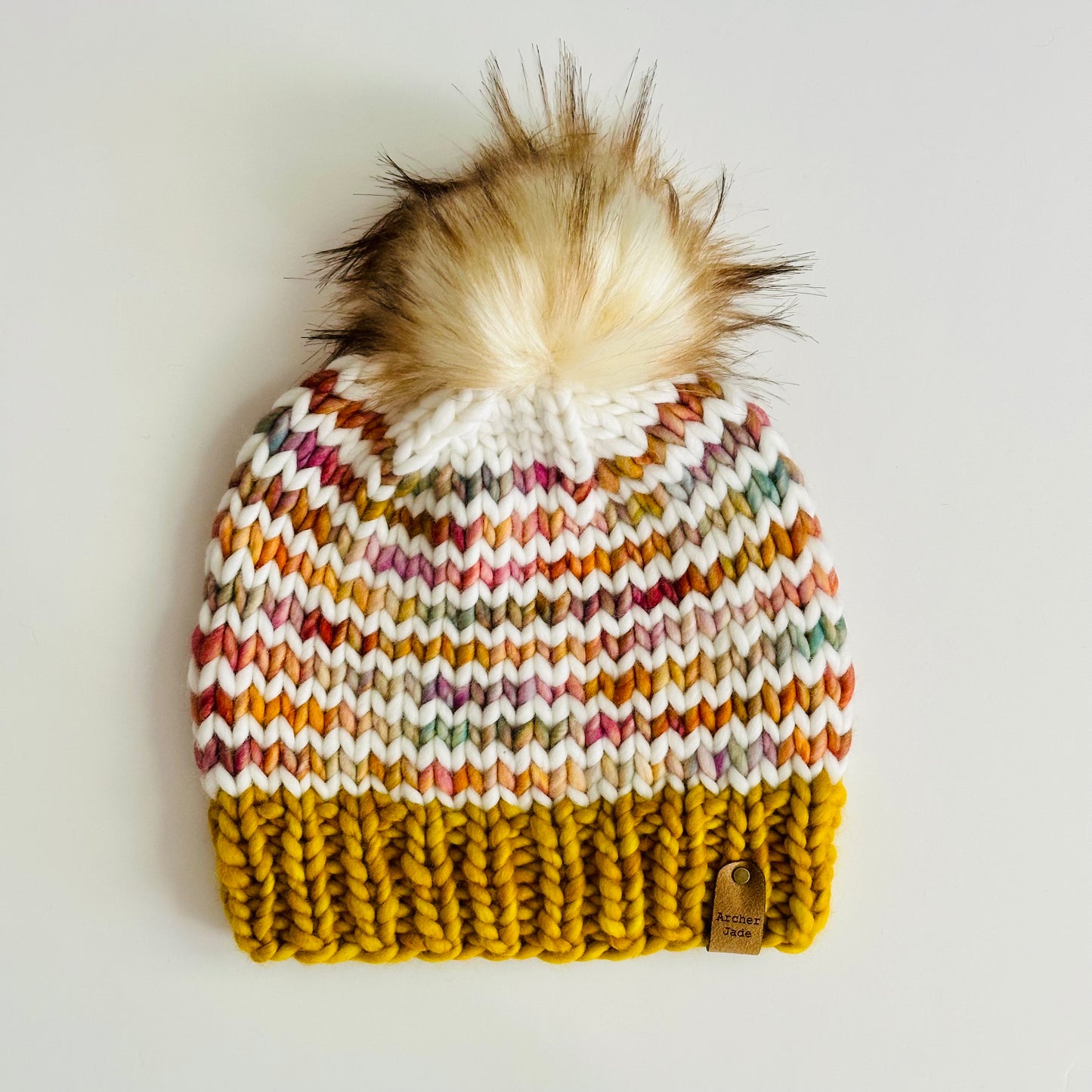 Zig Zag - Ochre / Cream & Dancing Leaves